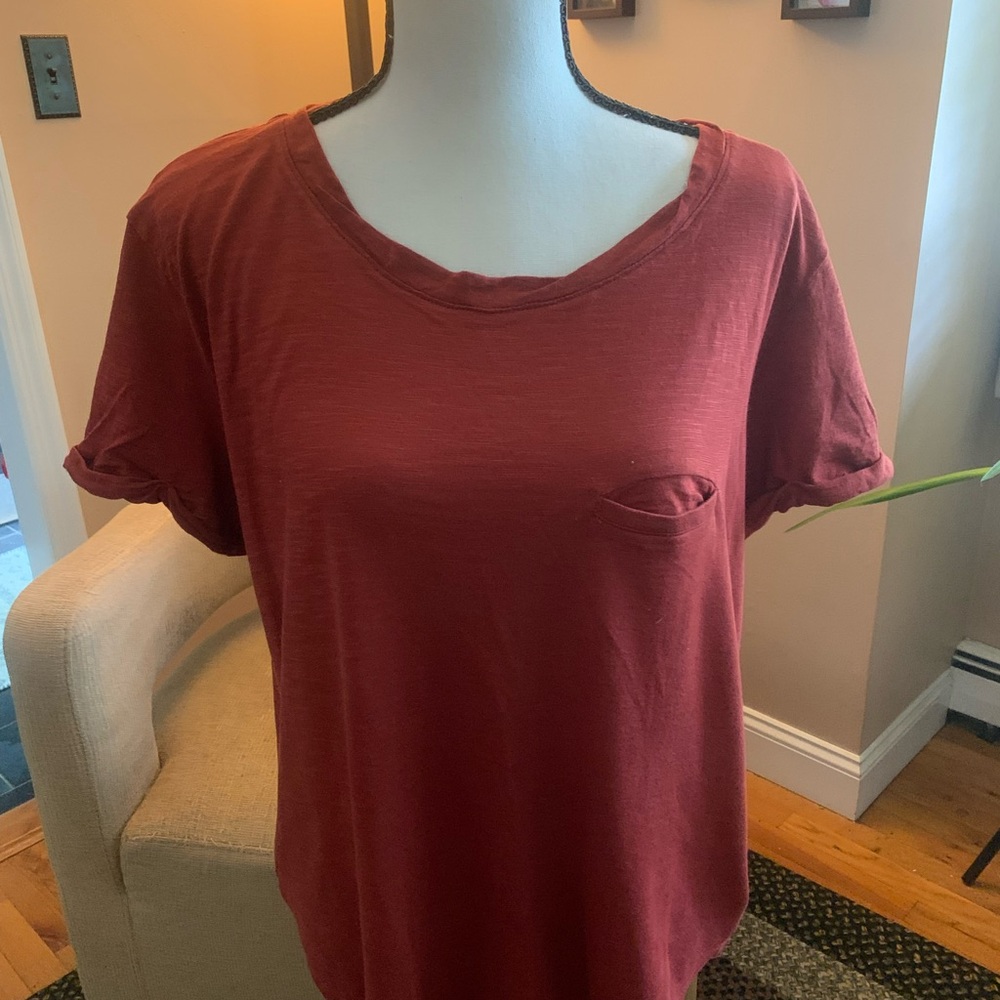 H&M Women's Short Sleeve Rust Tee
